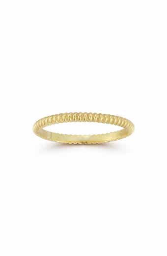 14k Gold Over Sterling Silver Twist Band Ring