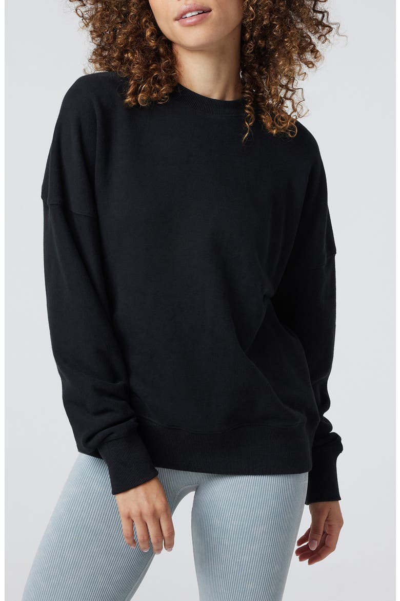 Sedona Weekend Crewneck Sweatshirt, Main, color, BLACK