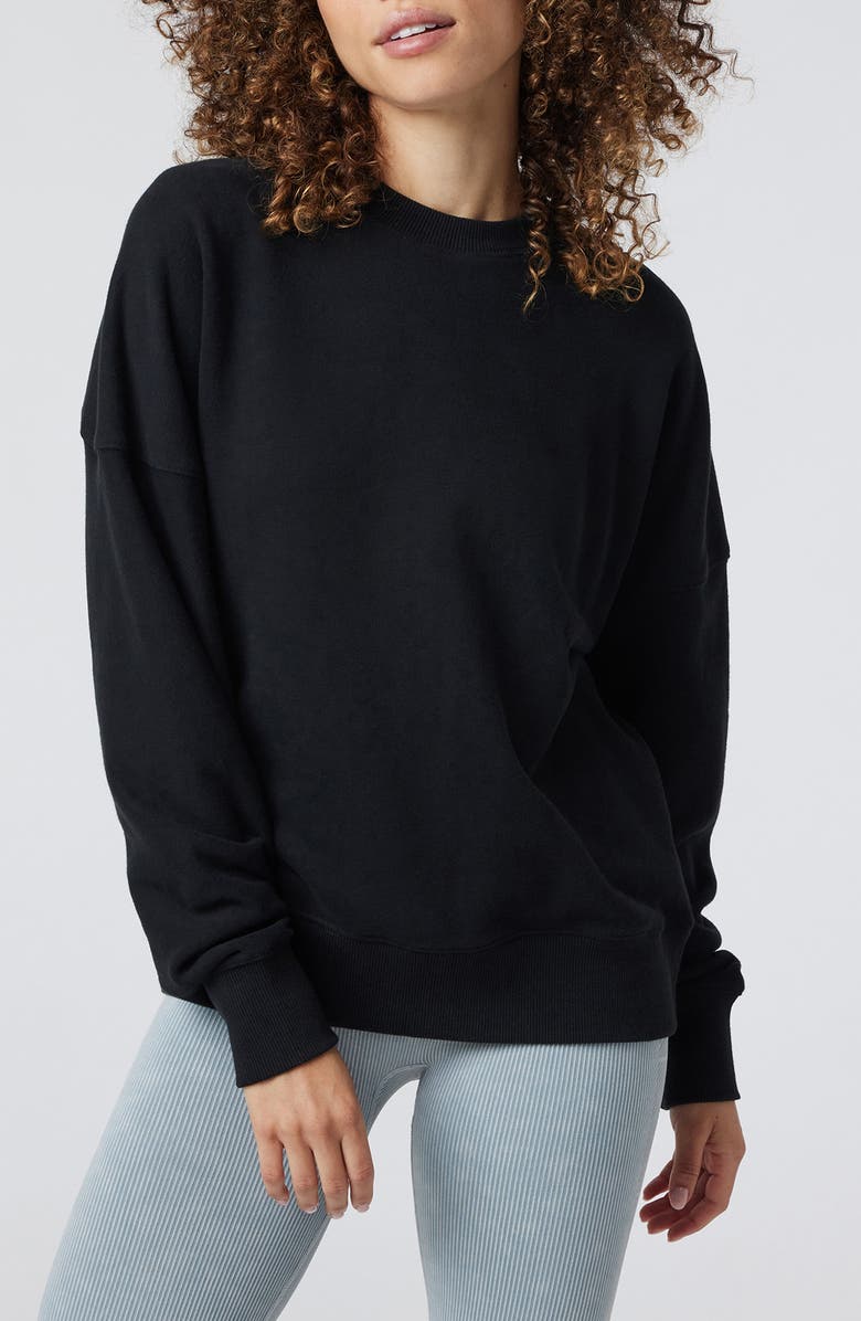 Vuori Sedona Weekend Crewneck Sweatshirt, Main, color, Black