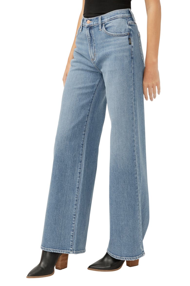 Highly Desirable High Waist Wide Leg Jeans, Alternate, color, INDIGO