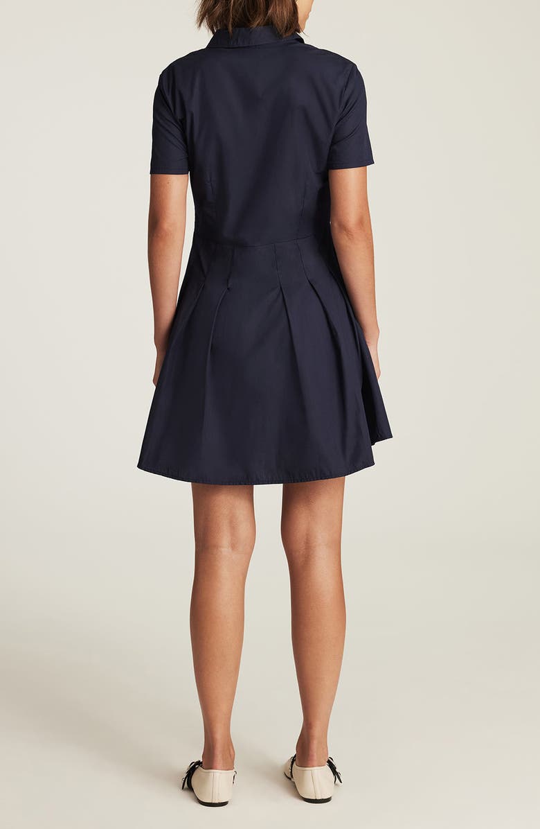 Mavi Jeans Pleated Cotton Mini Shirtdress, Alternate, color, 