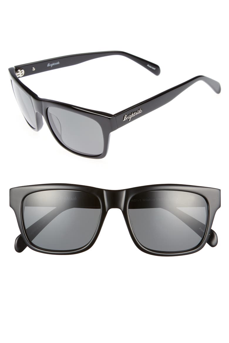 Wilshire 55mm Polarized Sunglasses, Main, color, BLACK/ GREY POLAR