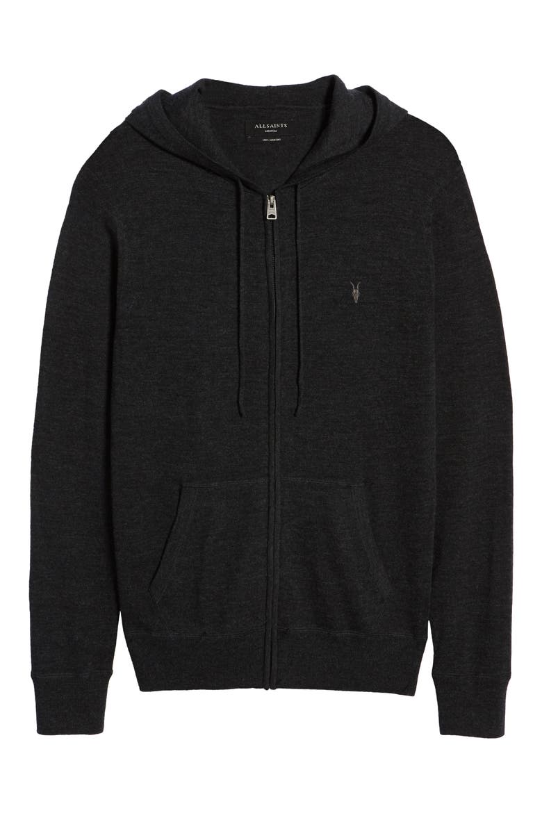 Mode Slim Fit Merino Wool Zip Hoodie, Alternate, color, CORAZON TAUPE MARL