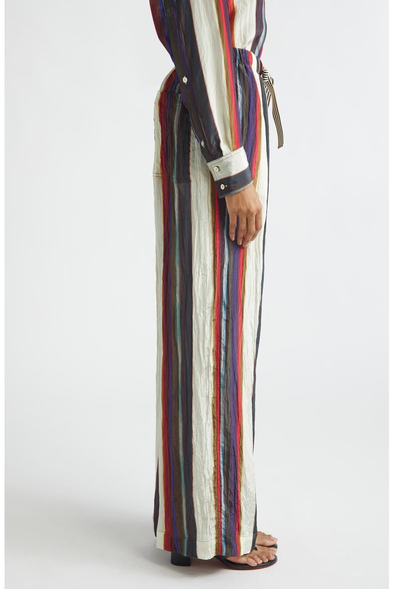 Morris Stripe Crinkled Pants, Alternate, color, CALLA LILY MULTI
