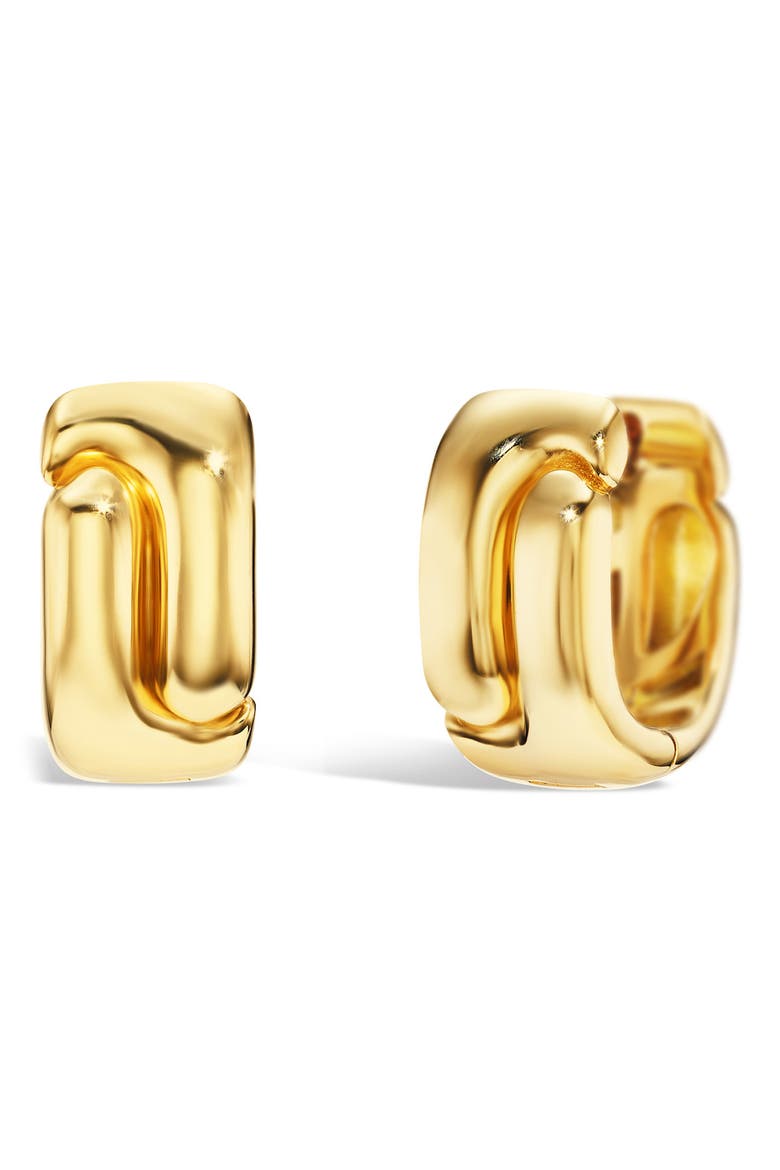 Holos 18K Gold Oval Huggie Hoop Earrings, Main, color, YELLOW GOLD