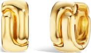 Pamela Zamore Holos 18K Gold Oval Huggie Hoop Earrings