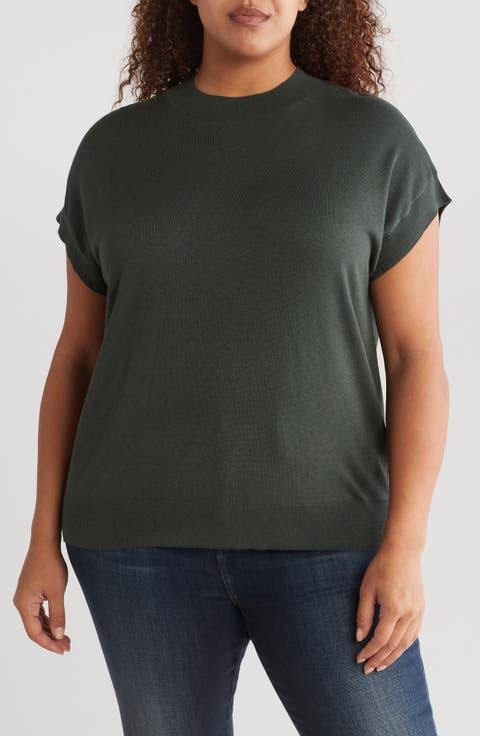 Crewneck Shell Sweater (Plus)