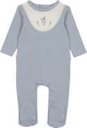 Manière Embroidered Bib Cotton Blend Footie