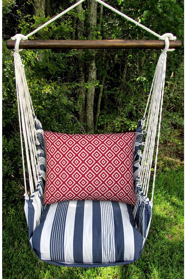 Marina Stripe Swing Chair, Alternate, color, NAVY/ WHITE