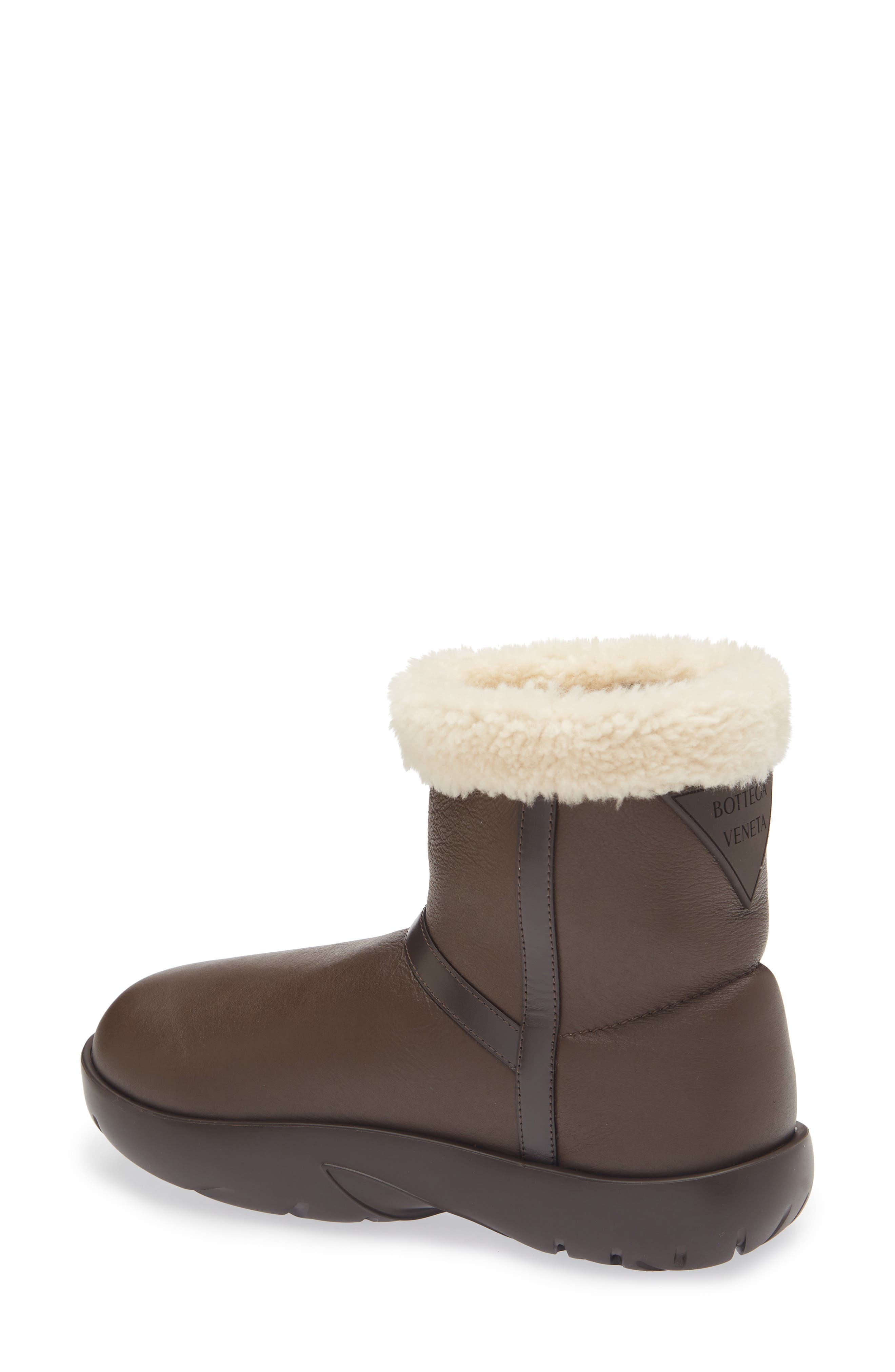 Bottega Veneta Snap Genuine Shearling Bootie, Alternate, color, 