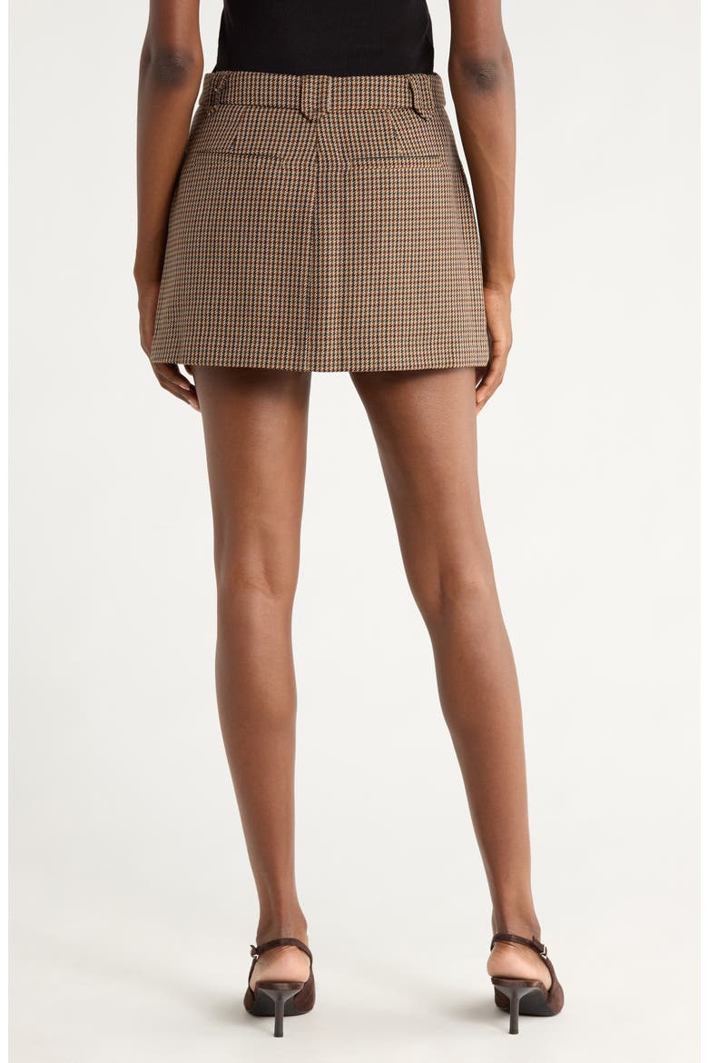 Bobbi Houndstooth Wool Blend Miniskirt, Alternate, color, BROWN MULTI