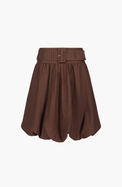 Tatum Belted Bubble Hem Skirt
