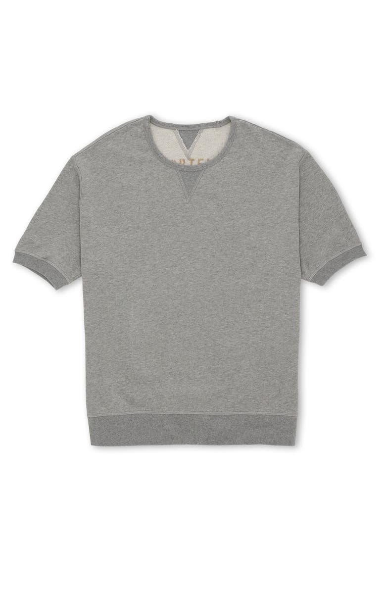 Fortela Ohio Brushed Jersey Short Sleeve Sweatshirt, Main, color, Grey