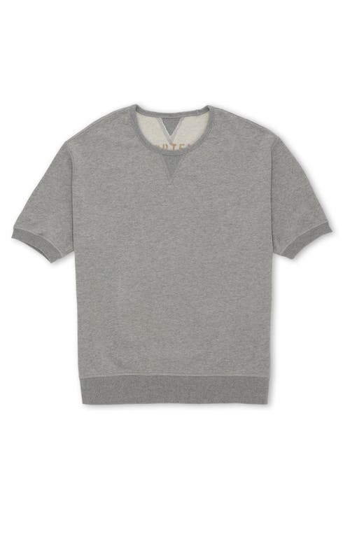 Fortela Ohio Brushed Jersey Short Sleeve Sweatshirt In Gray