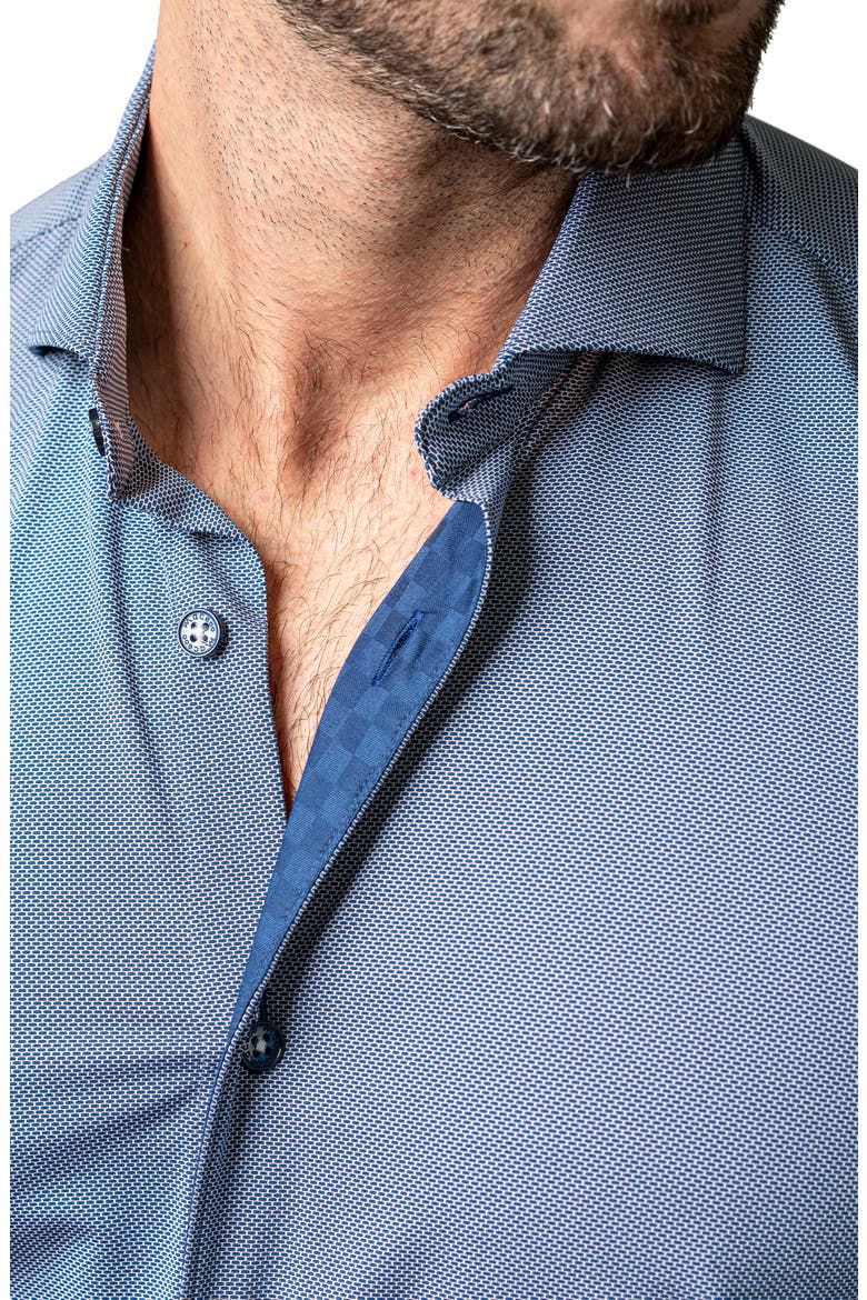 Einstein Yoli Blue Stretch Button-Up Shirt, Alternate, color, BLUE