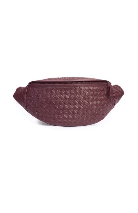 Woven Leather Crossbody Bag