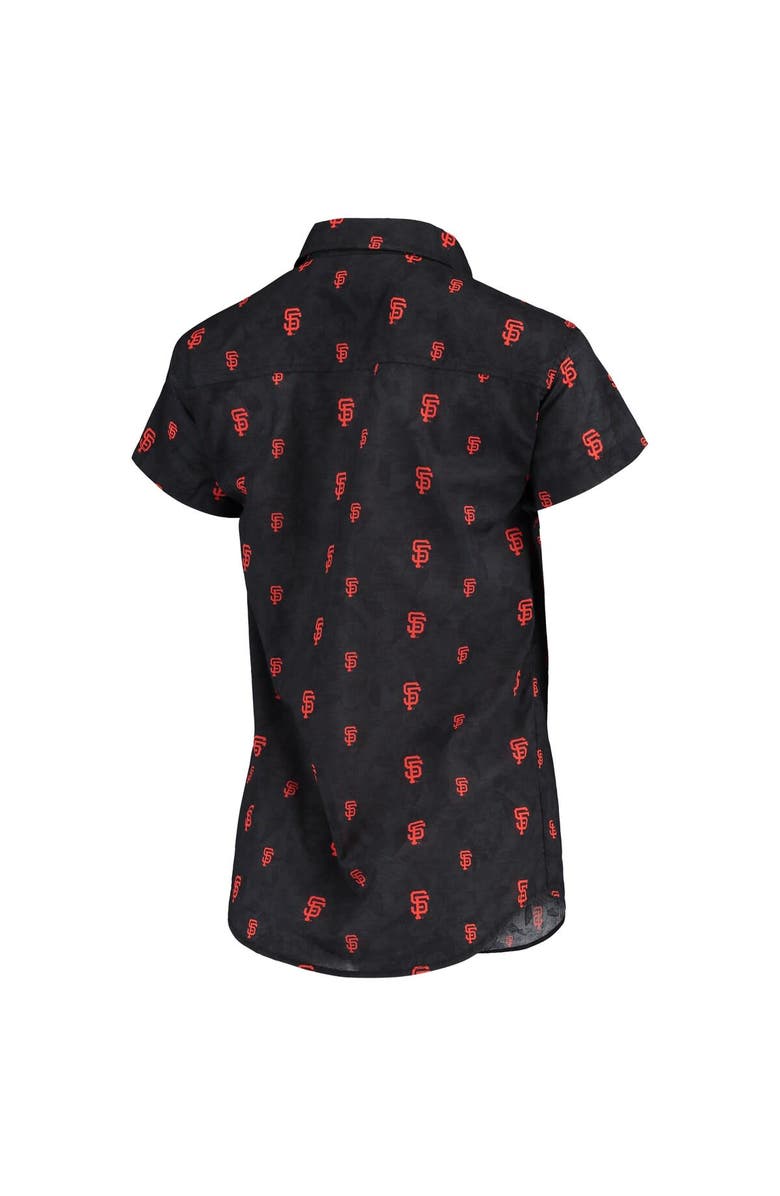 FOCO Women's FOCO Black San Francisco Giants Floral Button Up Shirt, Alternate, color, 