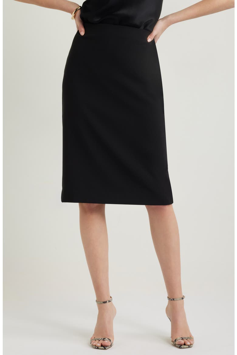 Stretch Pencil Skirt, Main, color, BLACK