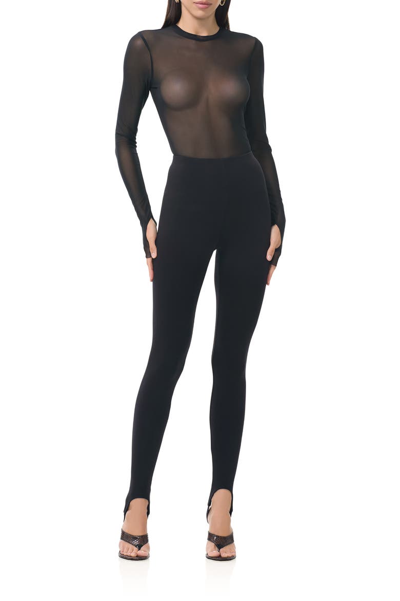 Jasmine Stirrup Pants, Alternate, color, NOIR