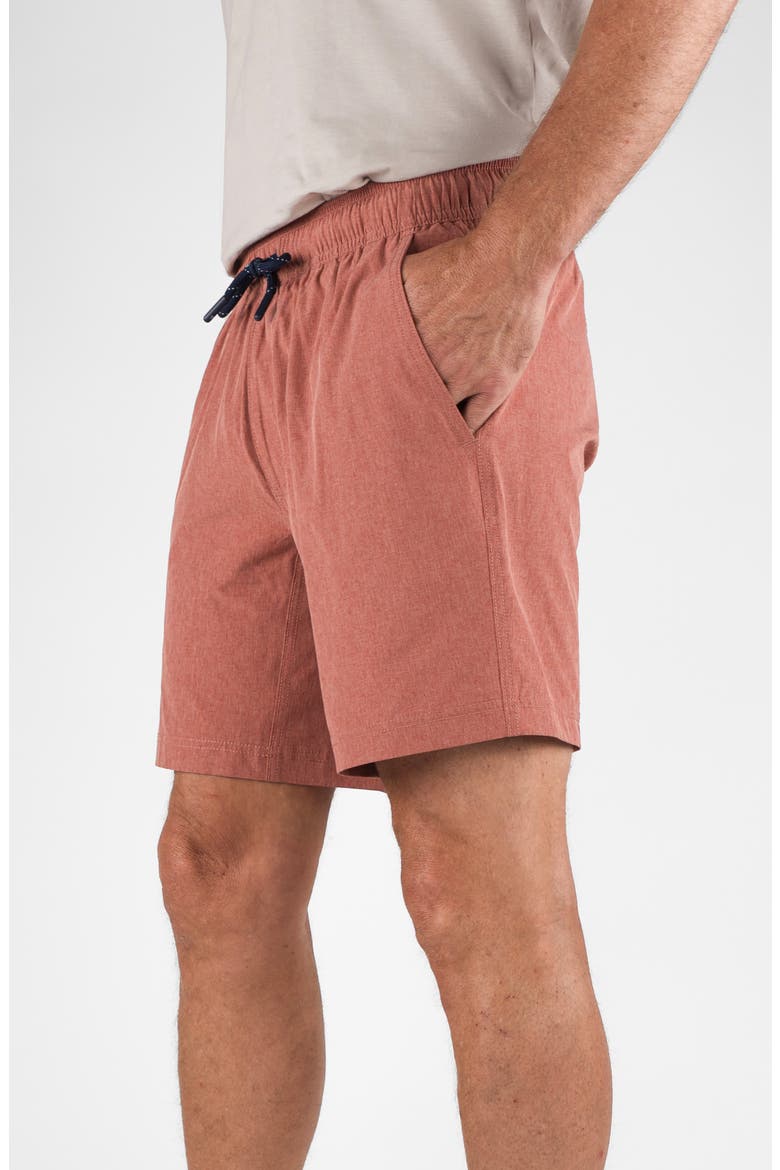 Hybrid 4-Way Stretch Swim Shorts, Alternate, color, CANYON RED