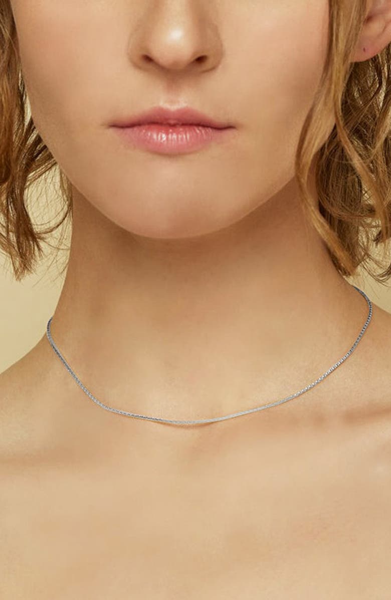 Bearfruit Jewelry Sterling Silver 18k Gold Plated Leena Necklace Dainty Heart Charm Gift, Alternate, color, Silver