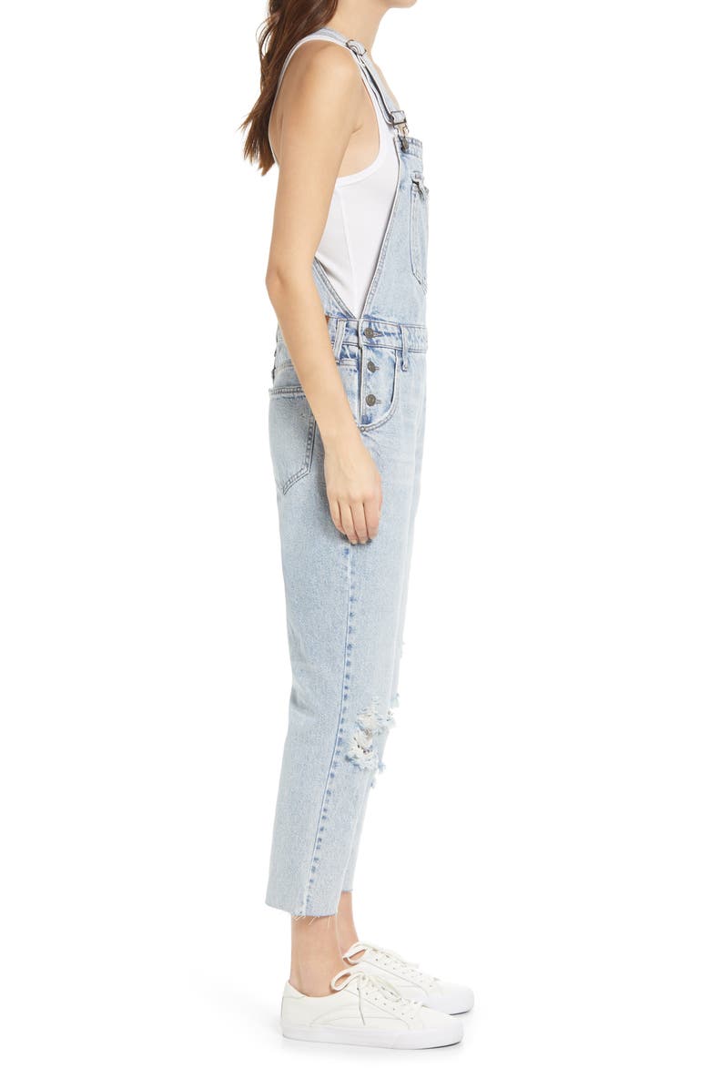 HIDDEN JEANS Boyfriend Ripped Denim Overalls, Alternate, color, 