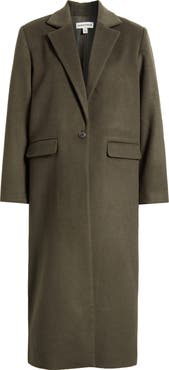 Nordstrom One-Button Wool Blend Coat
