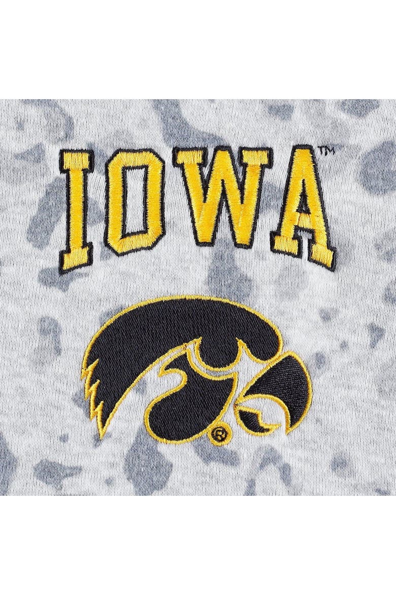 Women's Gameday Couture Heather Gray Iowa Hawkeyes Leopard Quarter-Zip Sweatshirt, Alternate, color, Heather Gray