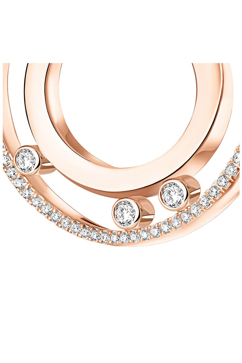 Move Romane 18K Gold & Diamond Hoop Earrings, Alternate, color, ROSE GOLD
