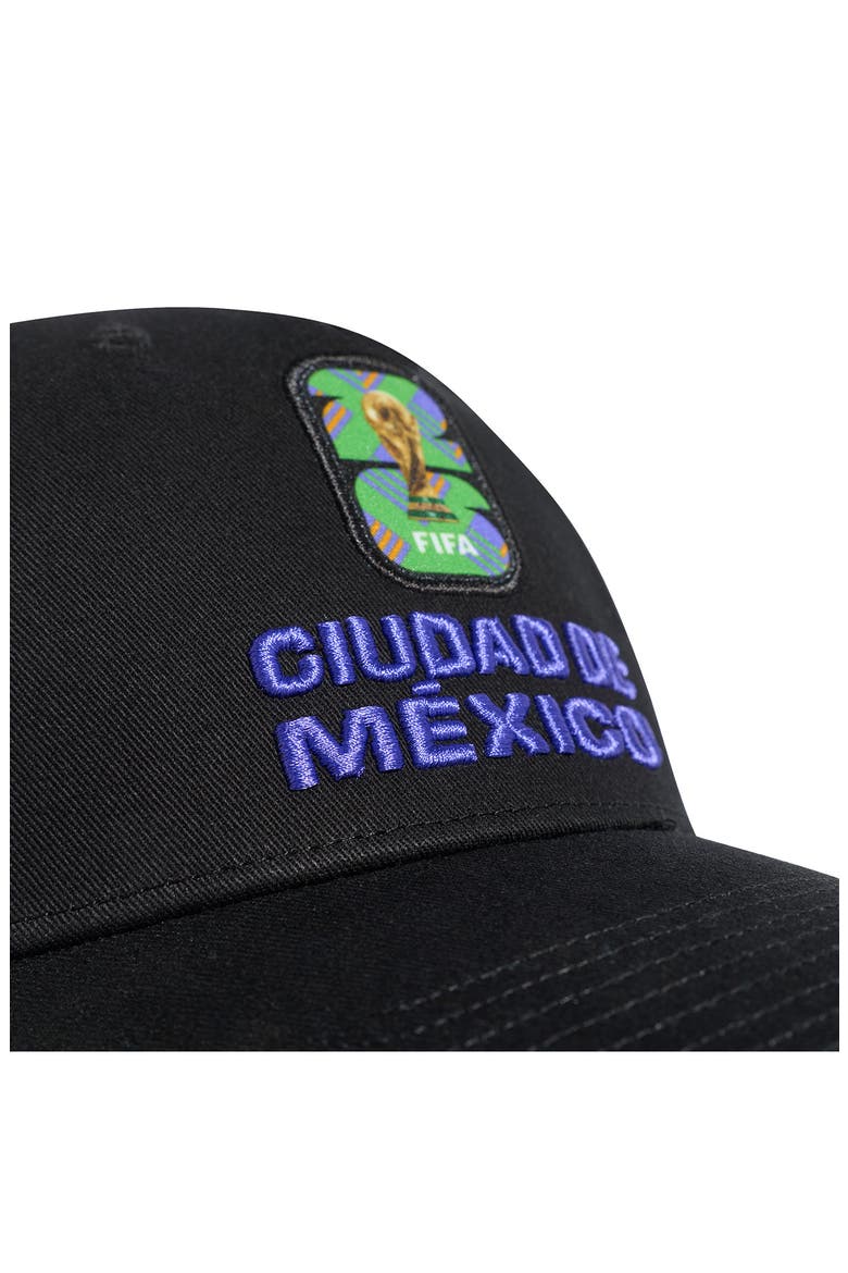 FIFA World Cup 2026™ Ciudad de México Adjustable Twill Ball Cap, Alternate, color, BLACK/ WHITE