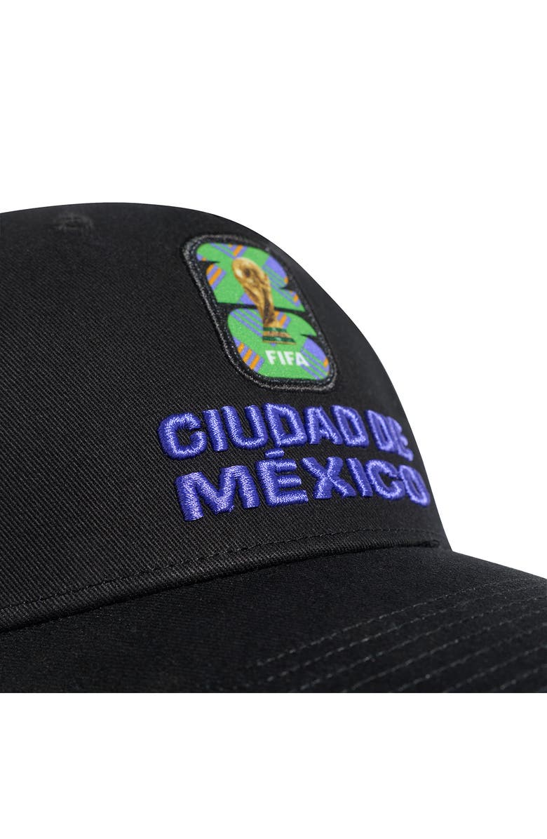 adidas FIFA World Cup 2026<sup>™</sup> Ciudad de México Adjustable Twill Ball Cap, Alternate, color, Black/ White