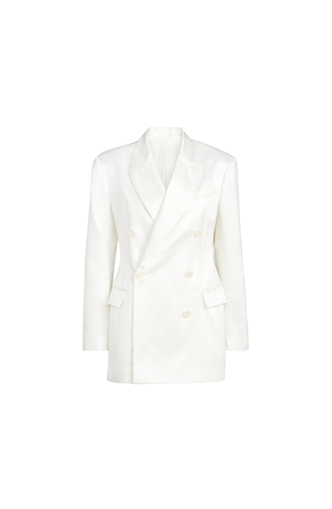 Satin blazer with monili