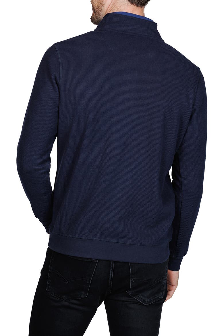 Quarter Zip Cozy Knit Pullover, Alternate, color, NAVY HEATHER