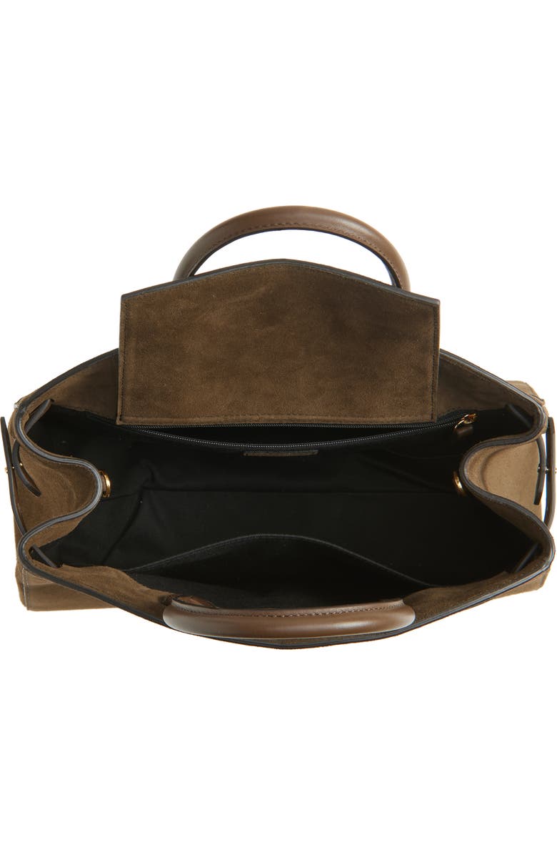 DeMellier The Midi Hudson Suede Top Handle Bag, Alternate, color, Hazel