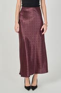 Endless Rose Polka Dot Satin Midi Skirt