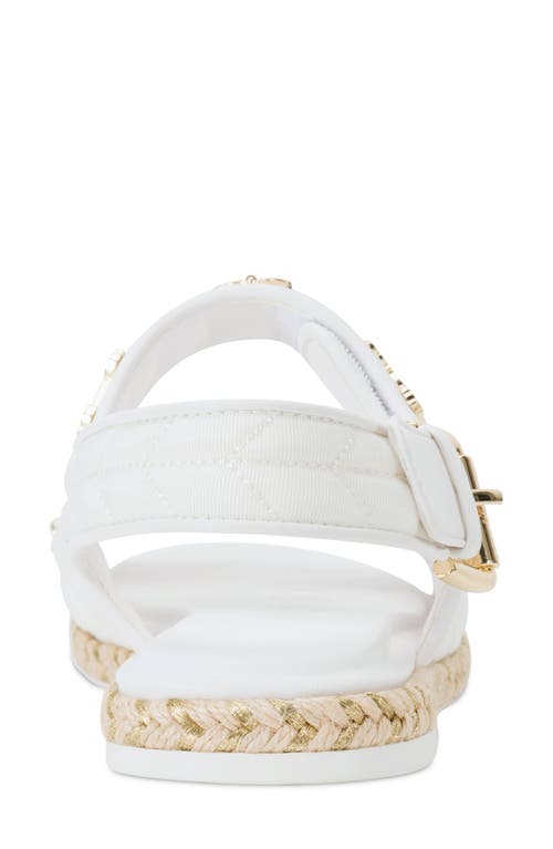 Karl Lagerfeld Paris Charlay Rue Pins Slingback Sandal In Bright White