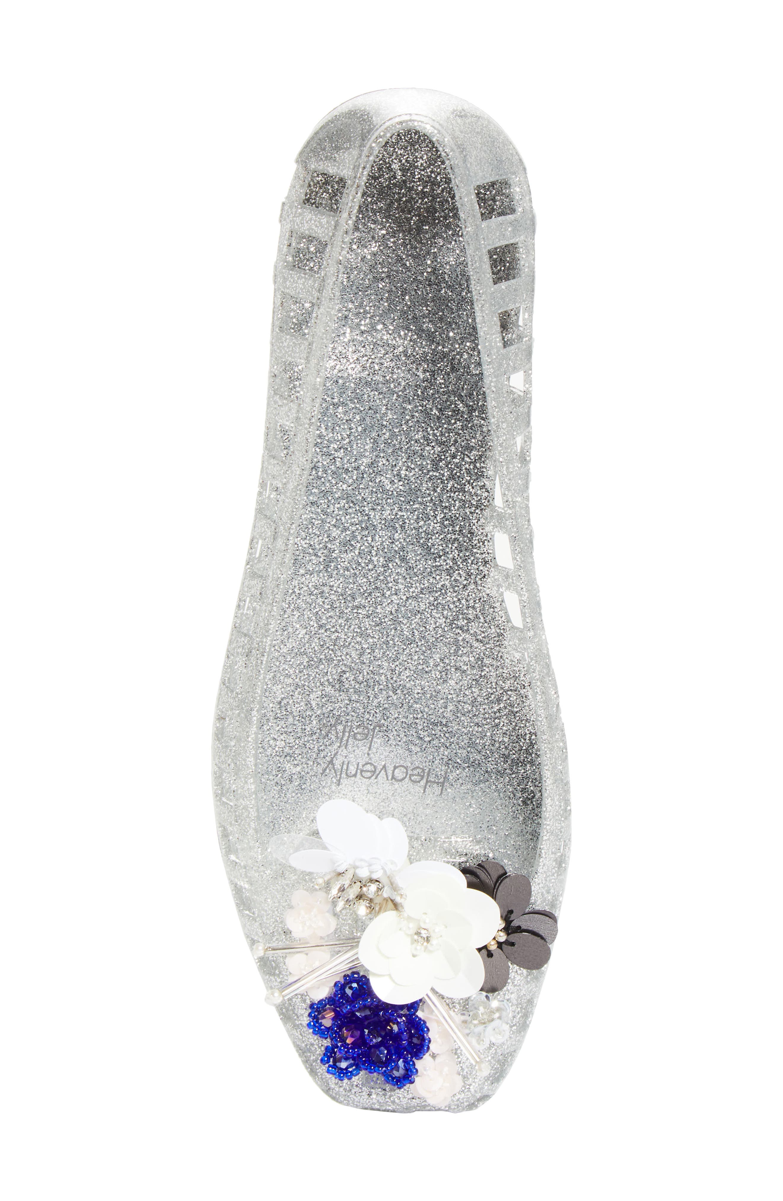 HEAVENLY JELLY Sprig Jelly Ballet Flat, Alternate, color, Silver