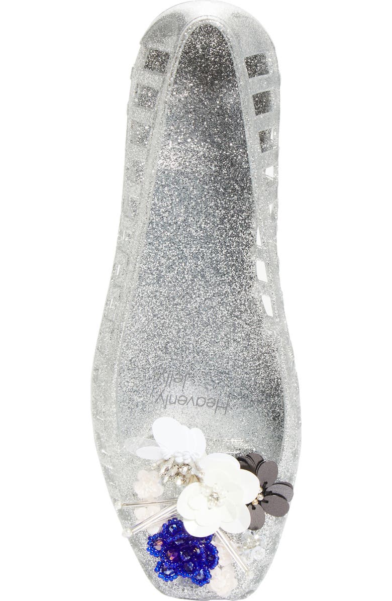 HEAVENLY JELLY Sprig Jelly Ballet Flat, Alternate, color, Silver