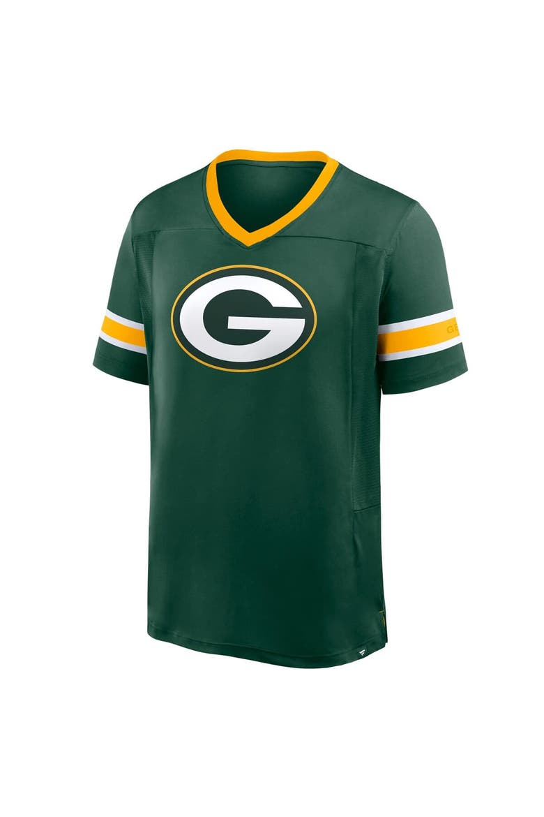 Men's Fanatics Green Green Bay Packers Hometown Premium Hashmark V-Neck T-Shirt, Alternate, color, Green