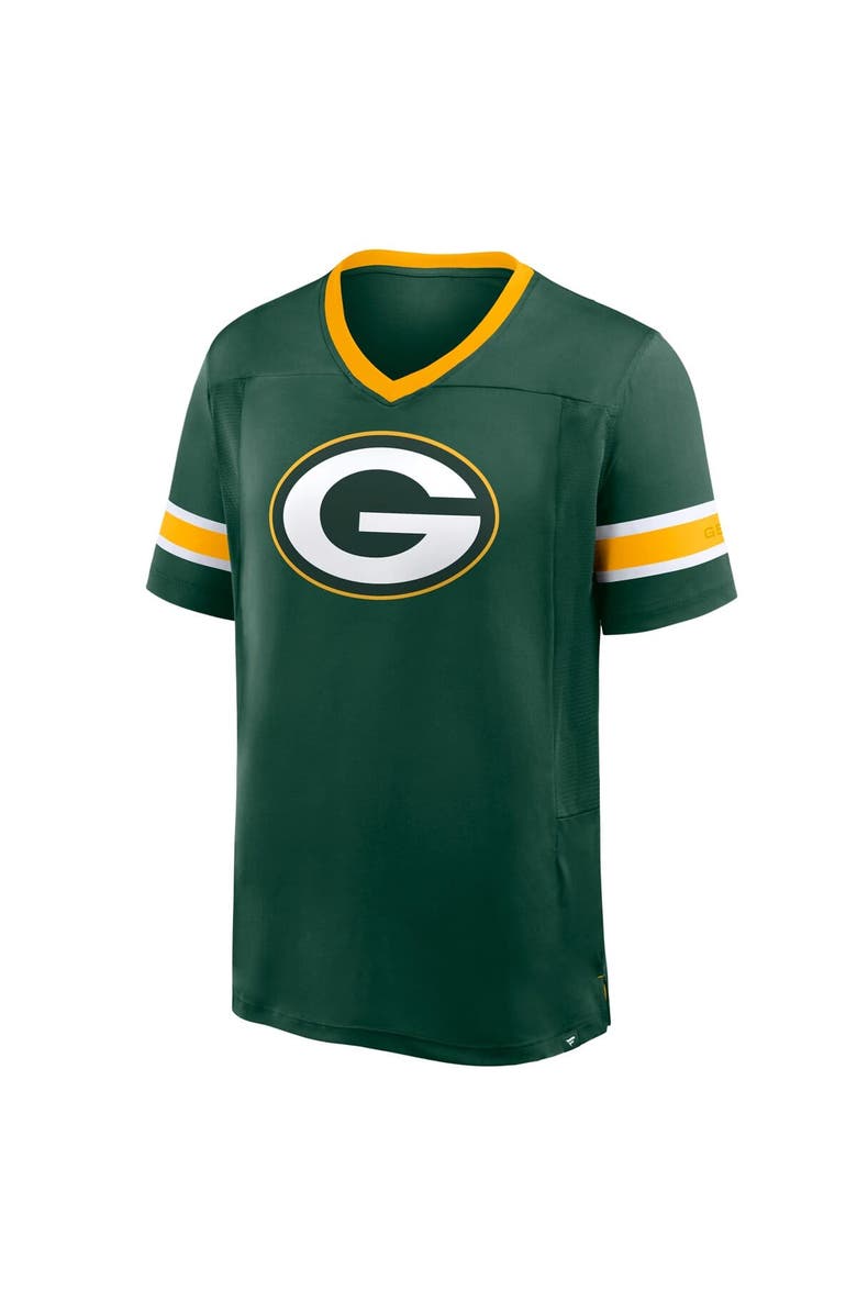 FANATICS Men's Fanatics Green Green Bay Packers Hometown Premium Hashmark V-Neck T-Shirt, Alternate, color, Green