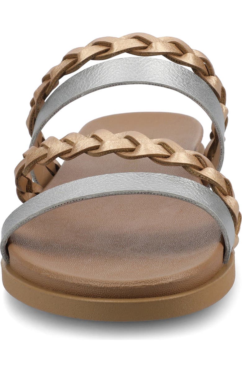 Journee Collection Colette Slide Sandal, Alternate, color, Silver