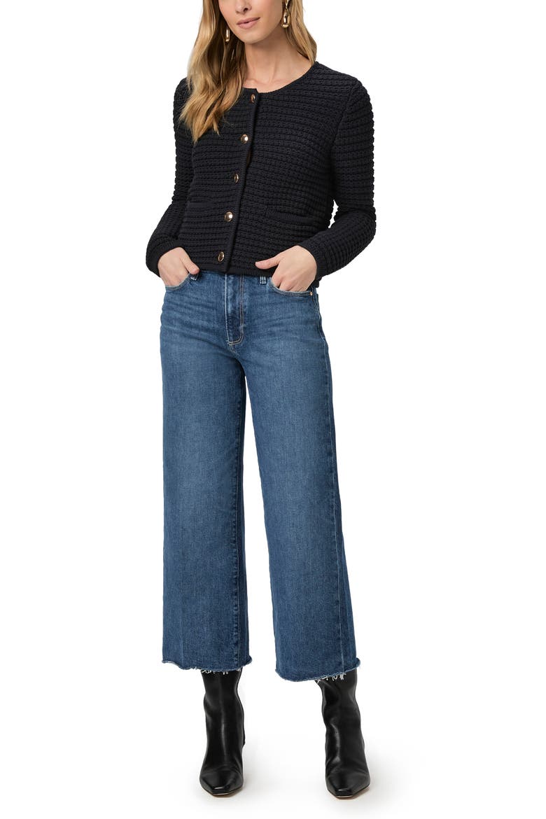 Anessa Raw Hem Wide Leg Crop Jeans, Alternate, color, BOOGIE