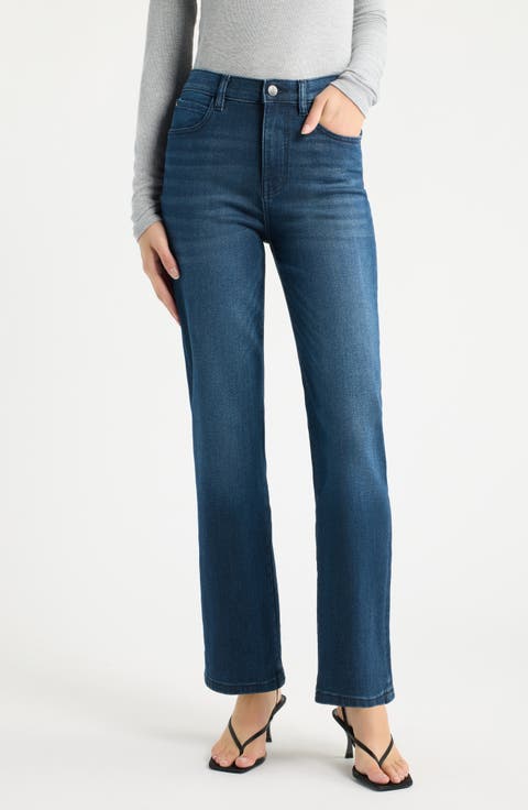 Vancouver Mid Rise Straight Leg Jeans