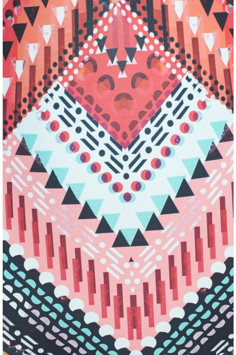 'Mayan' Cutout One-Piece Swimsuit, Alternate, color, MULTI