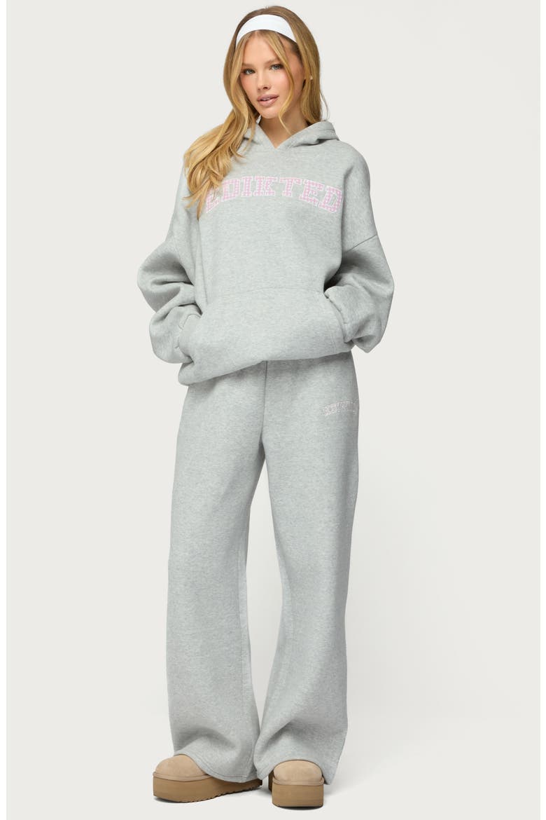 Lover Wide Leg Sweatpants, Alternate, color, GRAY-MELANGE