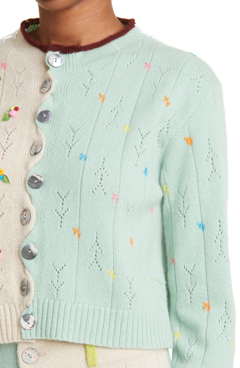 YanYan Rosie Pointelle Wool Cardigan, Alternate, color,