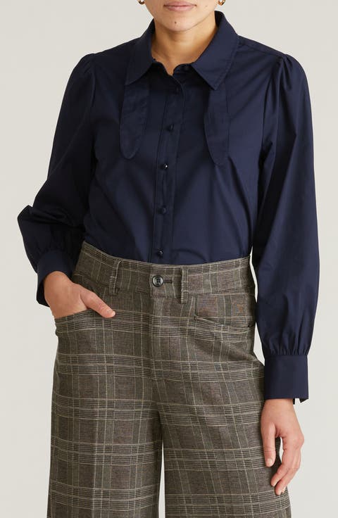 Janet Stretch Poplin Button-Up Shirt (Plus)