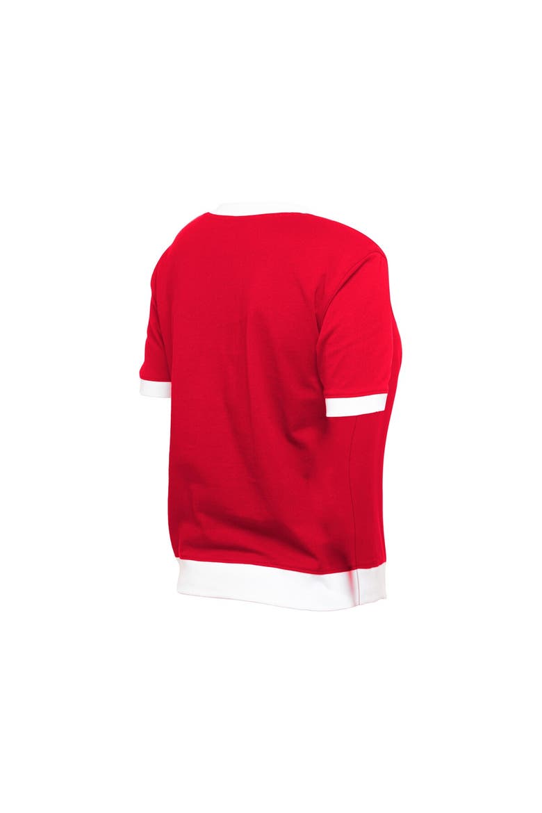 Women's New Era Red Carolina Hurricanes Game Day Rhinestuds T-Shirt, Alternate, color, Red