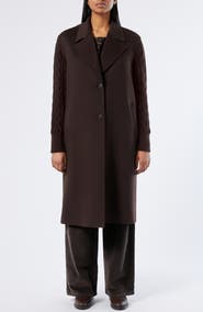 Marina Rinaldi Zarina Mixed Media Virgin Wool Blend Coat