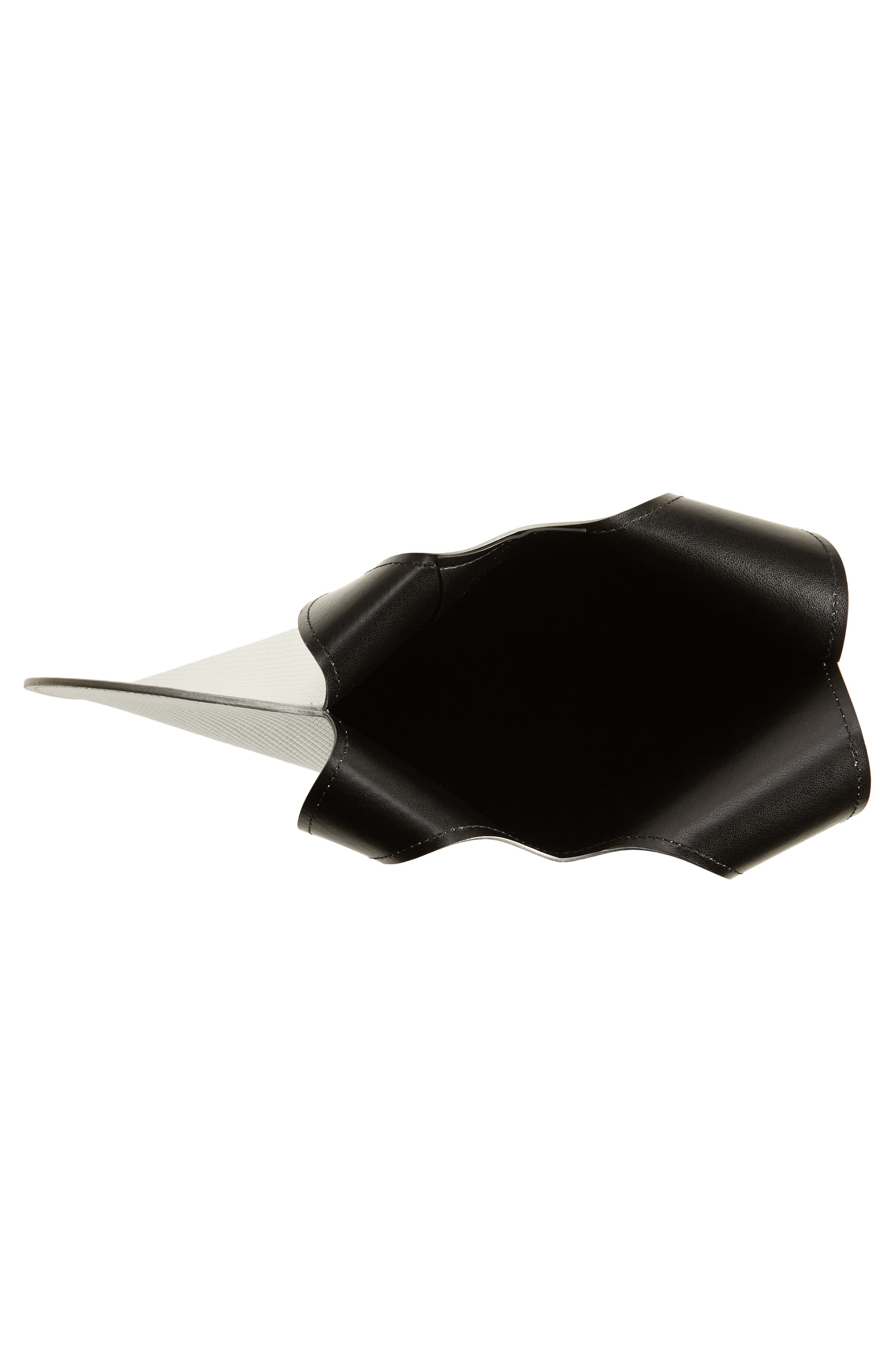 Coperni Mini Heart Leather Tote, Alternate, color, Silver